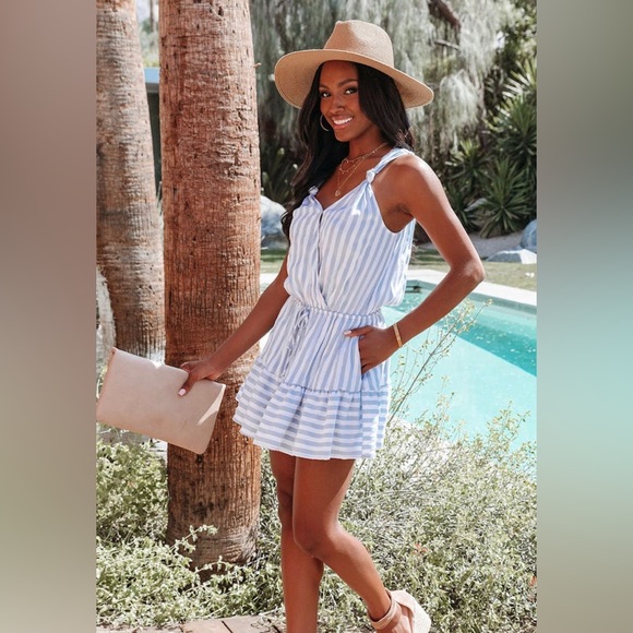 Vici Dresses & Skirts - VICI GALIOT STRIPED POCKETED MINI DRESS